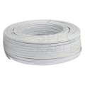 Kabel koncentryczny 75ohm do kamer K60 0,59/3,7/5,8mm Cu (oplot Cu 60%) biały antenowy wewnętrzny z zasilaniem 2x0,5mm2 Elektrokabel