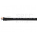 Kabel koncentryczny 75ohm do kamer XAp RG59 0,59/3,7/6,0mm Cu (oplot CCS 90%) czarny antenowy zewnętrzny żelowany z zasilaniem 2x0,75mm2 Satec