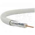 Kabel koncentryczny 75ohm RG6 1,00/4,8/6,6mm CSS (oplot Al) biały antenowy wewnętrzny Maclean