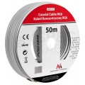 Kabel koncentryczny 75ohm RG6 1,00/4,8/6,6mm CSS (oplot Al) biały antenowy wewnętrzny Maclean