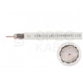 Kabel koncentryczny 75ohm RG6 tc’680CU Dualshield 1,0/4,7/6,9mm Cu (oplot Al 80%) biały antenowy wewnętrzny ELPIO