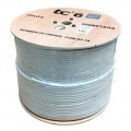 Kabel koncentryczny 75ohm RG6 tc’685CU Trishield 1,02/4,7/6,9mm Cu (oplot Al 80%) biały B2ca antenowy wewnętrzny bezhalogenowy ELPIO