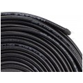 Kabel koncentryczny 75ohm RG6ż Dual-Shield 1,02/4,57/6,8mm Cu (oplot Al) antenowy zewnętrzny żelowany czarny MAXCABLE