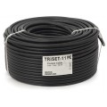 Kabel koncentryczny 75ohm Triset-11 Dual-Shield 1,63/7,2/10,2mm Cu (oplot Al 86%) antenowy zewnętrzny żelowany czarny Triset