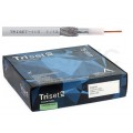 Kabel koncentryczny 75ohm Triset-113 1,13/4,8/6,8mm Cu (oplot Al 81%) biały antenowy wewnętrzny Triset