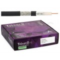 Kabel koncentryczny 75ohm Triset-113 Tri-Shield 1,13/4,8/6,8mm Cu (oplot Al 81%) antenowy zewnętrzny żelowany czarny Triset