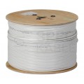 Kabel koncentryczny 75ohm TRISET PLUS 1,13/4,8/6,85mm Cu (oplot Al 81%) biały Dca antenowy wewnętrzny bezhalogenowy Triset