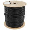 Kabel koncentryczny ziemny 75ohm RG6ż 1,0/4,8/7,0mm Cu (oplot Al) czarny antenowy zewnętrzny żelowany Cabletech