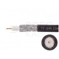 Kabel koncentryczny ziemny 75ohm RG6ż 1,0/4,8/7,0mm Cu (oplot Al) czarny antenowy zewnętrzny żelowany Cabletech