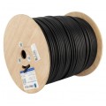 Kabel koncentryczny ziemny 75ohm RG6ż 1,0/4,8/7,0mm Cu (oplot Al) czarny antenowy zewnętrzny żelowany Cabletech