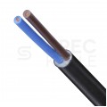 Kabel mieszkaniowy OMY / H03VV-F 2x0,5mm2 czarny 300/300V giętki linka Elektrokabel