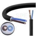 Kabel mieszkaniowy OMY / H03VV-F 2x0,5mm2 czarny 300/300V giętki linka Elektrokabel