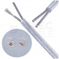 Kabel mieszkaniowy OMY / H03VV-F 2x0,5mm2 transparentny 300/300V giętki linka Alkri