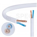 Kabel mieszkaniowy OMY / H03VV-F 2x0,75mm2 biały 300/300V giętki linka Mercor