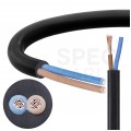 Kabel mieszkaniowy OMY / H03VV-F 2x0,75mm2 czarny 300/300V giętki linka Mercor