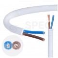 Kabel mieszkaniowy OMY / H03VV-F 2x1,5mm2 biały 300/300V giętki linka Elektrokabel
