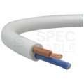 Kabel mieszkaniowy OMY / H03VV-F 2x1,5mm2 biały 300/500V giętki linka Mercor