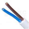 Kabel mieszkaniowy OMY / H03VV-F 2x1mm2 biały 300/300V giętki linka Elektrokabel