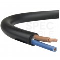 Kabel mieszkaniowy OMY / H03VV-F 2x1mm2 czarny 300/500V giętki linka Mercor