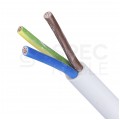 Kabel mieszkaniowy OMY / H03VV-F 3x0,75mm2 biały 300/300V giętki linka Elektrokabel