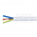 Kabel mieszkaniowy OMY / H03VV-F 3x0,75mm2 biały 300/300V giętki linka Elektrokabel