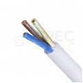Kabel mieszkaniowy OMY / H03VV-F 3x0,75mm2 biały 300/300V giętki linka Mercor