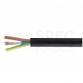 Kabel mieszkaniowy OMY / H03VV-F 3x0,75mm2 czarny 300/300V giętki linka Elektrokabel