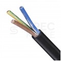 Kabel mieszkaniowy OMY / H03VV-F 3x0,75mm2 czarny 300/300V giętki linka Mercor