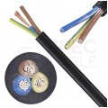 Kabel mieszkaniowy OMY / H03VV-F 3x0,75mm2 czarny 300/300V giętki linka Mercor