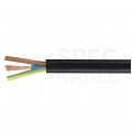 Kabel mieszkaniowy OMY / H03VV-F 3x0,75mm2 czarny 300/300V giętki linka Mercor