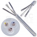 Kabel mieszkaniowy OMY / H03VV-F 3x0,75mm2 transparentny 300/300V giętki linka Alkri