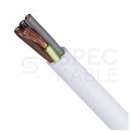 Kabel mieszkaniowy OMY / H03VV-F 4x0,5mm2 biały 300/300V giętki linka Elektrokabel
