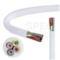 Kabel mieszkaniowy OMY / H03VV-F 4x0,5mm2 biały 300/300V giętki linka Elektrokabel
