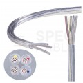 Kabel mieszkaniowy OMY / H03VV-F 4x0,75mm2 transparentny 300/300V giętki linka Alkri