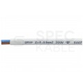 Kabel mieszkaniowy płaski OMYp / H03VVH2-F 2x0,5mm2 biały 300/300V giętki linka Mercor
