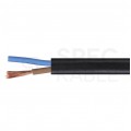 Kabel mieszkaniowy płaski OMYp / H03VVH2-F 2x0,5mm2 czarny 300/300V giętki linka Mercor