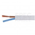 Kabel mieszkaniowy płaski OMYp / H03VVH2-F 2x0,75mm2 biały 300/300V giętki linka Mercor
