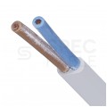 Kabel mieszkaniowy płaski OMYp / H03VVH2-F 2x0,75mm2 biały 300/300V giętki linka Mercor