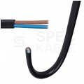 Kabel mieszkaniowy płaski OMYp / H03VVH2-F 2x0,75mm2 czarny 300/300V giętki linka Mercor