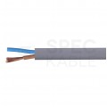 Kabel mieszkaniowy płaski OMYp / H03VVH2-F 2x0,75mm2 srebrny 300/300V giętki linka Mercor