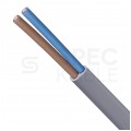 Kabel mieszkaniowy płaski OMYp / H03VVH2-F 2x0,75mm2 srebrny 300/300V giętki linka Mercor