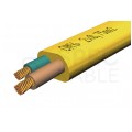 Kabel mieszkaniowy płaski OMYp / H03VVH2-F 2x0,75mm2 złoty 300/300V giętki linka Mercor