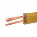 Kabel mieszkaniowy płaski OMYp / H03VVH2-F 2x0,75mm2 złoty 300/300V giętki linka Mercor