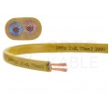 Kabel mieszkaniowy płaski OMYp / H03VVH2-F 2x0,75mm2 złoty 300/300V giętki linka Mercor