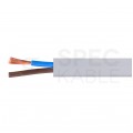 Kabel mieszkaniowy płaski OMYp / H03VVH2-F 2x1,5mm2 biały 300/300V giętki linka Elektrokabel