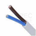 Kabel mieszkaniowy płaski OMYp / H03VVH2-F 2x1mm2 biały 300/300V giętki linka Elektrokabel