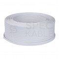 Kabel mieszkaniowy płaski OMYp / H03VVH2-F 2x1mm2 biały 300/300V giętki linka Mercor