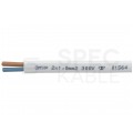 Kabel mieszkaniowy płaski OMYp / H03VVH2-F 2x1mm2 biały 300/300V giętki linka Mercor