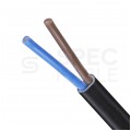 Kabel mieszkaniowy płaski OMYp / H03VVH2-F 2x1mm2 czarny 300/300V giętki linka Elektrokabel