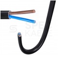 Kabel mieszkaniowy płaski OMYp / H03VVH2-F 2x1mm2 czarny 300/300V giętki linka Elektrokabel
